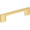 Jeffrey Alexander 96 mm Center-to-Center Brushed Gold Square Sutton Cabinet Bar Pull 635-96BG - alternate 1